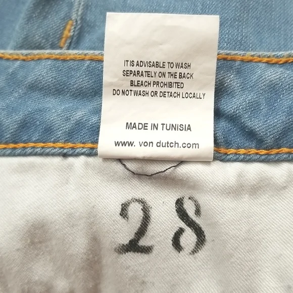 VON DUTCH Rare Ltd Ed 224/300 MOTO Collect Button Low Rise Luxury FLARE Jeans 28 - Picture 16 of 16